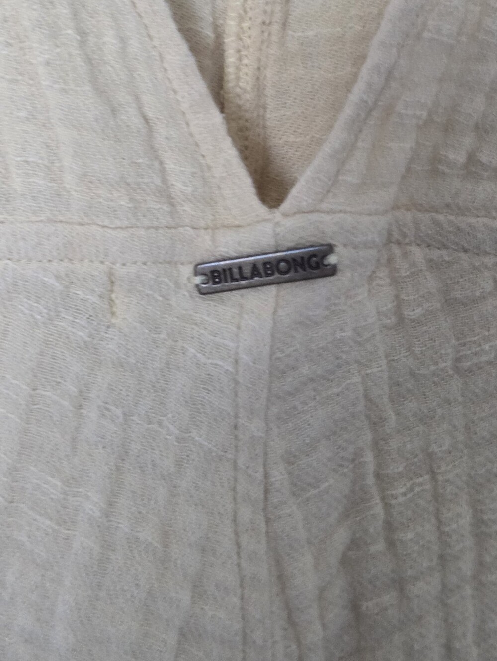 Billabong Light Yellow Gauze Tie-Shoulder Jumpsuit - Picture 9 of 10